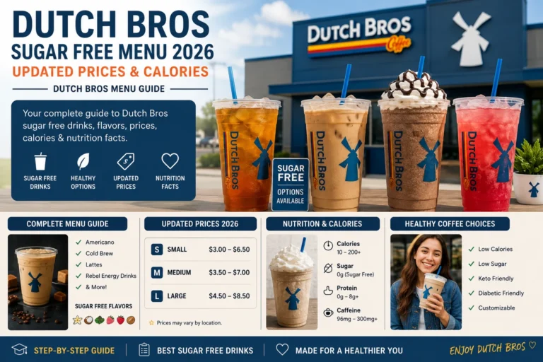 Dutch Bros Sugar Free Menu 2026: Updated Prices, Calories | Dutch Bros Menu Guide